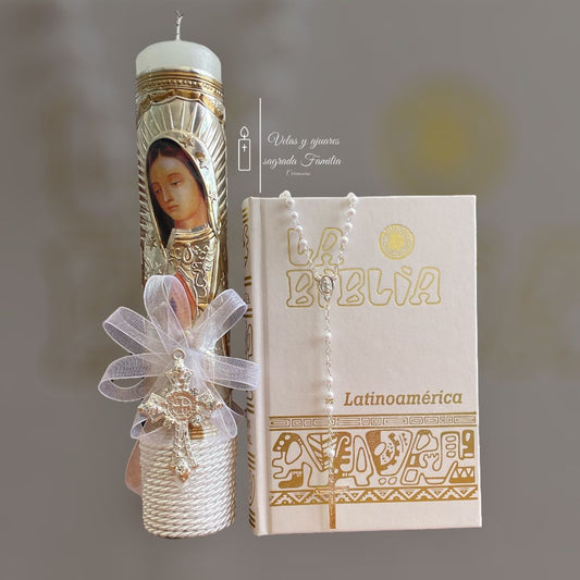 Set Primera Comunion Virgen Repujado